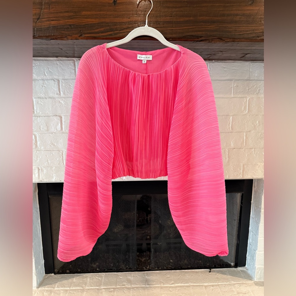 Gianni Bini Hot Pink Pleated Top